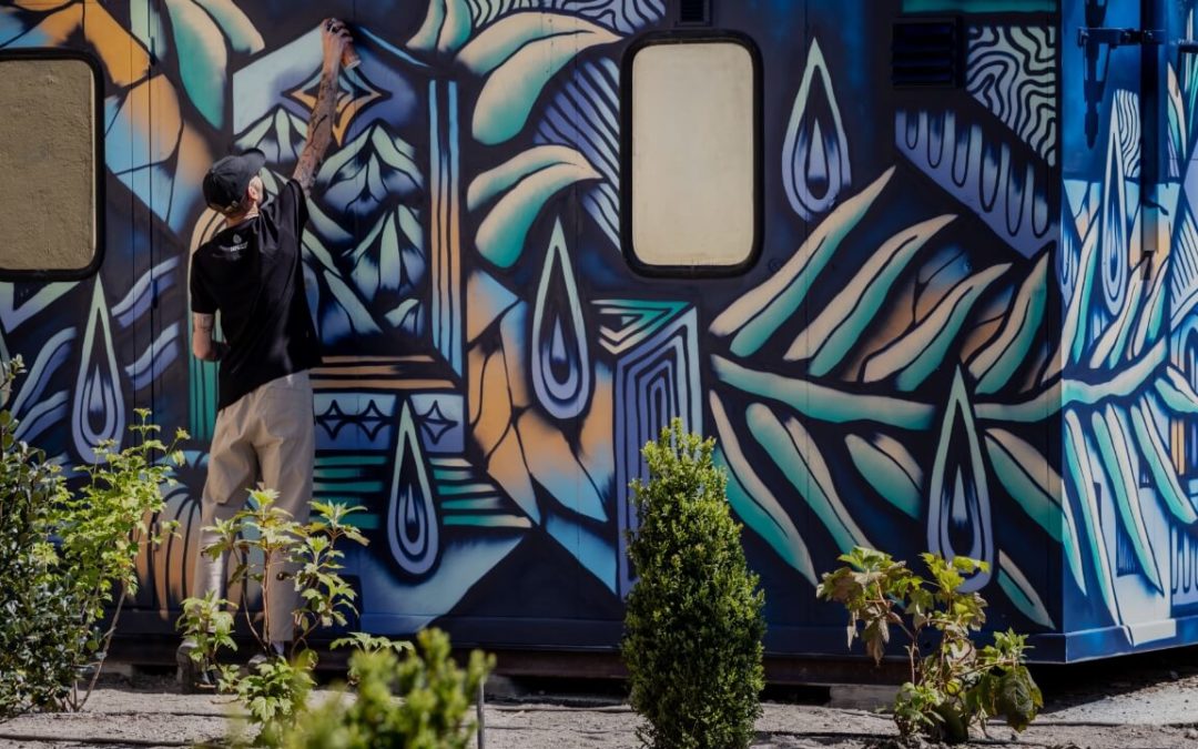 œuvre Sion station Resival par l'artiste parisien Yakes